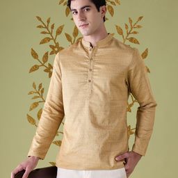 Anouk Self Striped Thread Work Mandarin Collar Straight Kurta-picture-31
