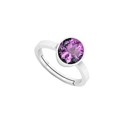 Barmunda gems Men Silver Plated Purple Gem Studded Finger Ring-image-75
