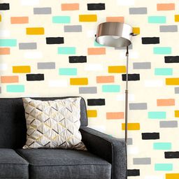 ArtzFolio Printed UV-Resistant Anti-Bacterial Colorful Lines Peel & Stick Wallpaper-image-40