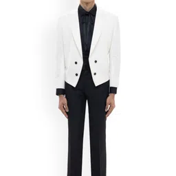 SDS By Kushal Shah Peak Lapel Cropped Tuxedo 3-Pcs Suits-image-33