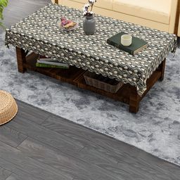Kuber Industries Brown Waterproof Plastic 4-Seater Table Cover-picture-26