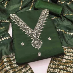 Blissta Floral Embroidered Sequinned Unstitched Dress Material-image-91