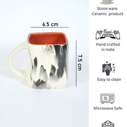 FABINALIV Red Solid Ceramic Matte Cups Set of Cups and Mugs image 5