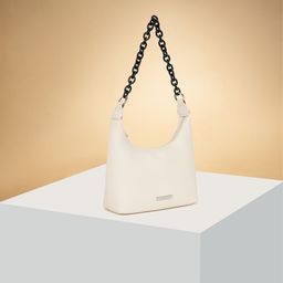 Forever Glam by Pantaloons Colourblocked PU Structured Shoulder Bag with Bow Detail-image-78