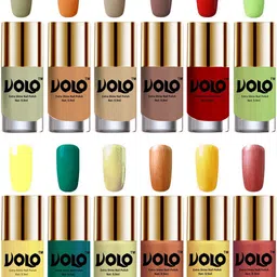 VOLO Set Of 12 Luxury Super Shine Nail Polish - 9.9 ml Each - Combo-No-133-22