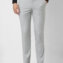 Van Heusen Men Mid Rise Slim Fit Formal Trousers-image-79