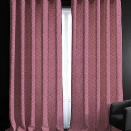 URBAN SPACE Pink 2 Pieces Self Design Black Out Long Door Curtains-13