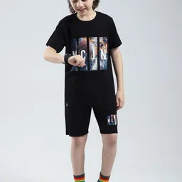 Monte Carlo Boys Printed Round Neck T-Shirt & Bermuda Shorts Clothing Set-image-67