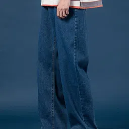 StyleCast Men Wide Leg Mid-Rise Medium Shade Jeans-image-28