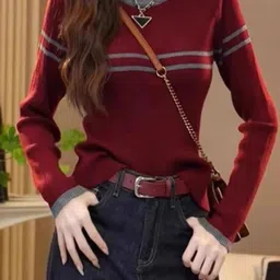 StyleCast Women Striped Pullover Sweatshirt-picture-19