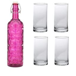 SOMIL Pink Glass Airtight Can Bottle-picture-47