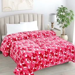LA VERNE Pink & White Geometric Mink Mild Winter 400 GSM Double Bed Blanket-picture-5