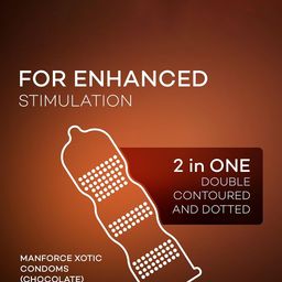 Manforce Men Set Of 12 342 Dots Condom- 10 Pcs Each- Chocolate Flavour image 2