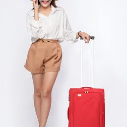 THE CLOWNFISH Farren Series Soft Sided Premium Luggage Polyester Trolley Bag-38