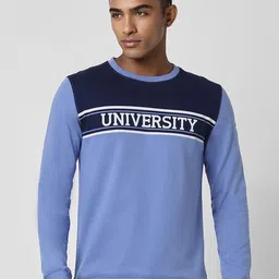 PETER ENGLAND UNIVERSITY Men Printed Round Neck Pullover Cotton Sweatshirt-image-75