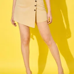DIMPY GARMENTS Women High Waist Mini Skorts-image-32