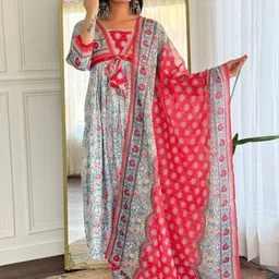 KALINI Women Floral Printed Kurta with Trousers & Dupatta-picture-11