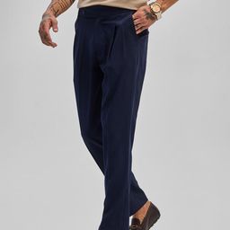 Snitch Men Smart Slim Fit Pleated Trouser-image-11