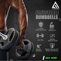 ADRENEX Set Of 27 Standard & Curl Rod Home Gym Combo image 2