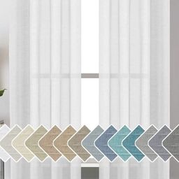 Galaxy Home Decor White Set of 2 Sheer Window Curtain-image-72