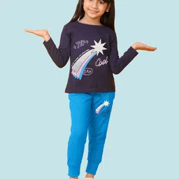 KUCHIPOO Girls Printed T-shirt with Pyjamas-image-60