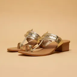 ERIDANI Textured Ethnic Block Mules with Laser Cuts-0