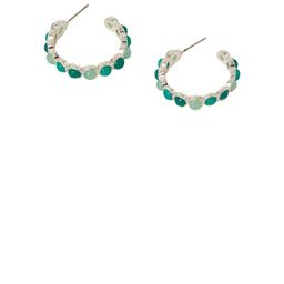 Accessorize Artificial Stones Studded Semi Circular Shaped Half Hoop Earrings-image-46