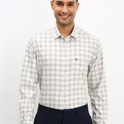 Allen Solly Men Checked Cotton Slim Fit Formal Shirt-image-97
