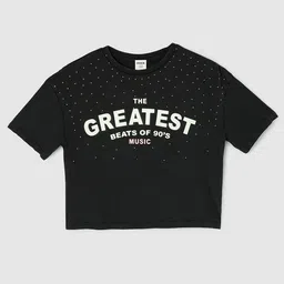 max Girls Graphic Printed Round Neck Cotton T-shirt-picture-48