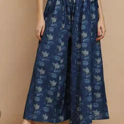 TAG 7 Women Floral Printed Flared Ethnic Palazzos-45