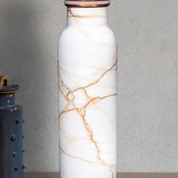 Allo White & Brown Single Copper Printed Water Bottle-22