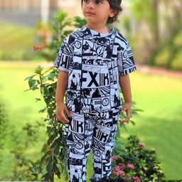 ALANTA Boys Printed T-shirt with Trousers-39