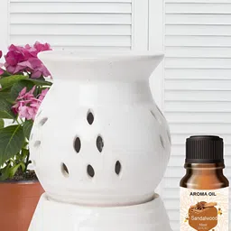 PEEPALCOMM 2Pcs White Electric Scented Diffuser With Sandalwood Oil - 10 ml-23