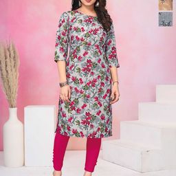 KETAKI FASHION Women Pack Of 3 Floral Printed Round Neck Crepe Straight Kurta-image-52