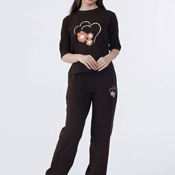 SMSHOPMORE Printed Pure Cotton T-Shirt With Trousers Co-Ords-picture-58