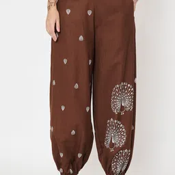 9rasa Women Ethnic Motifs Printed Loose Fit High-Rise Easy Wash Joggers Trousers-picture-50