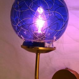 SOMIL Blue & Black Printed Glass Spherical Shaped Wall Lamp-image-45