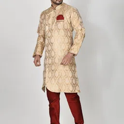 RANAK Men Regular Kurta with Pyjamas image 3