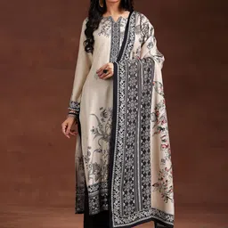 Libas Women Floral Printed Regular Kurta with Trousers & With Dupatta-image-23