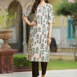 Moda Rapido Women Ethnic Motifs Printed Crepe Kurta-image-41