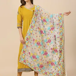 Dupatta Bazaar Embroidered Dupatta with Thread Work-29