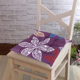 Kuber Industries Purple & White Printed Square Chair pads-picture-48