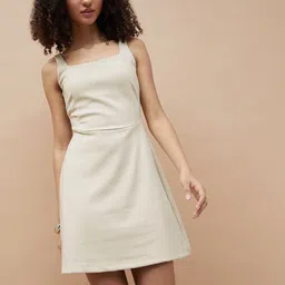 Ginger by Lifestyle Women Square Neck Shoulder Straps A-Line Mini Dress-13