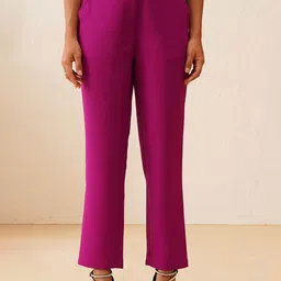Beatnik Women Smart Slim Fit High-Rise Trousers-picture-5