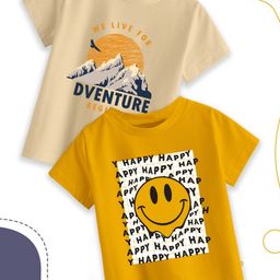 Provogue Boys 2 Printed Pure Cotton T-shirt-image-40