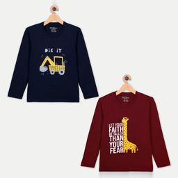 Billion Boys Typography 2 Printed Pure Cotton Applique T-shirt-image-65
