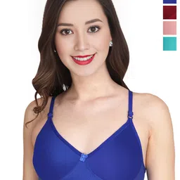 Liigne Women Pack of 4 Solid Full Coverage Lightly Padded Non-Wired Everyday Bra-picture-8