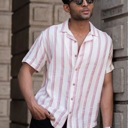 Powerlook Men Opaque Striped Casual Shirt-image-43