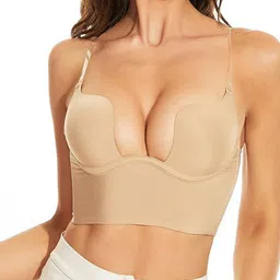 BRACHY Half Coverage Underwired Cut and Sew Low Back Heavily Padded Push-Up Bra-picture-2