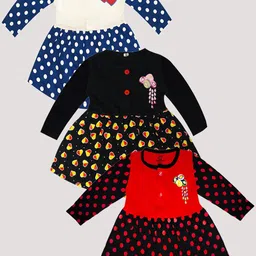 KidzzCart Polka Dot Print Fit & Flare Dress-11